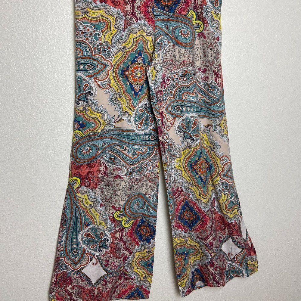 LUCY & LAUREL Floral Wide Leg Pants Size S